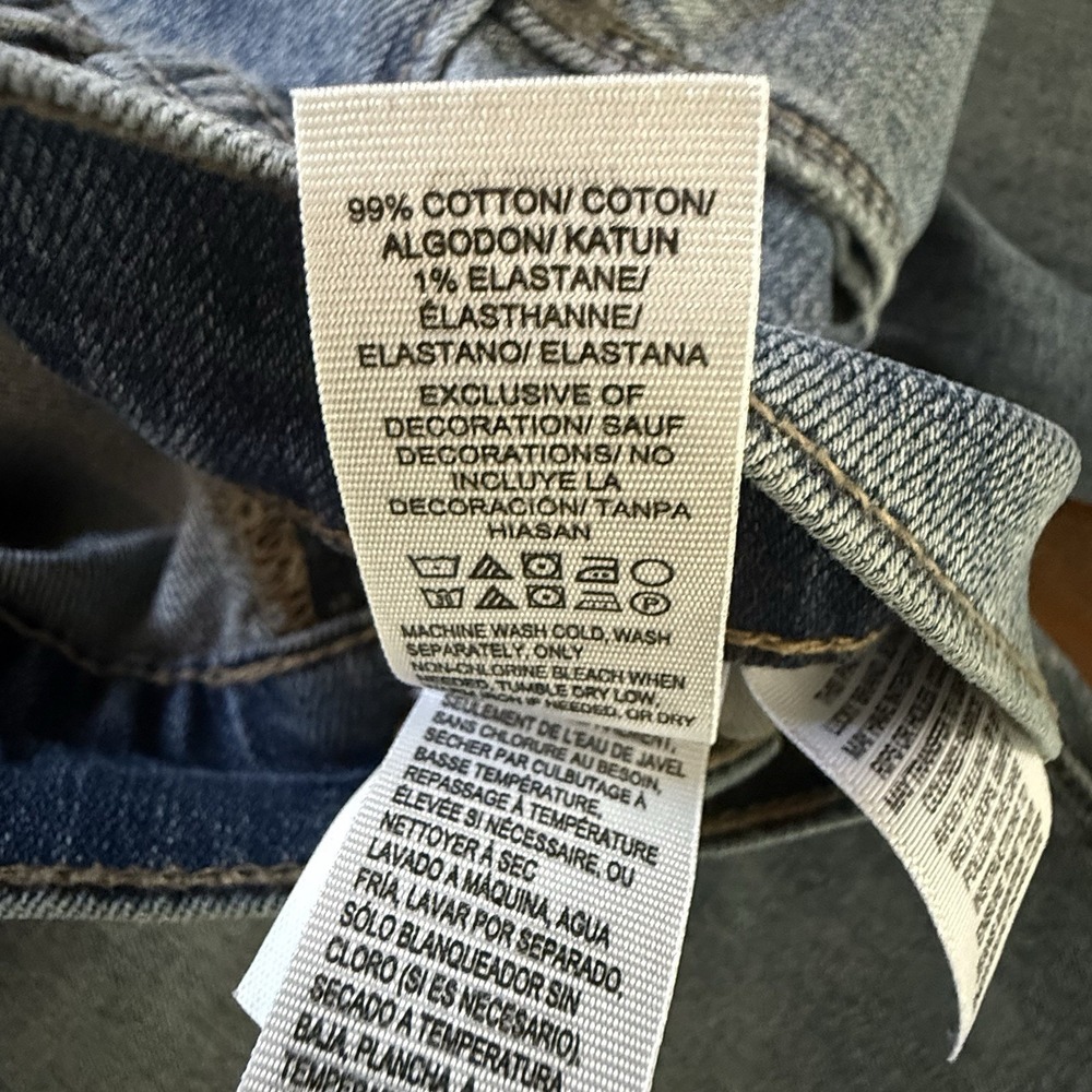 Lucky Brand Sweet Crop Jeans Womens 12 Light Wash Embroidered Hem Boho - Picture 5 of 9